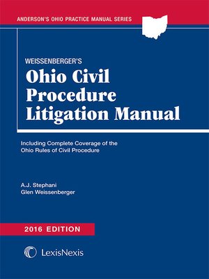 cover image of Weissenberger's Ohio Civil Procedure Litigation Manual